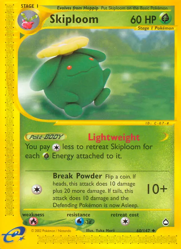 Skiploom, Pokémon card