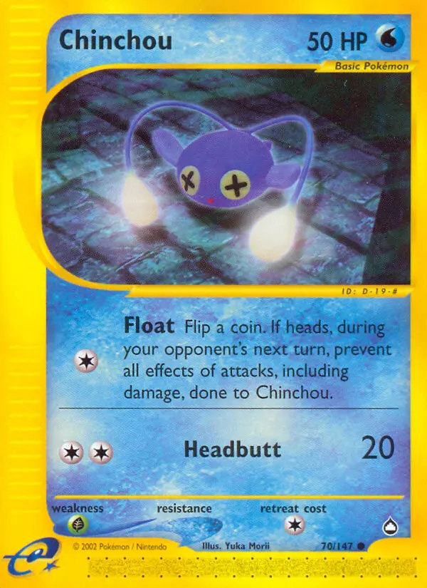 Chinchou, Pokémon card
