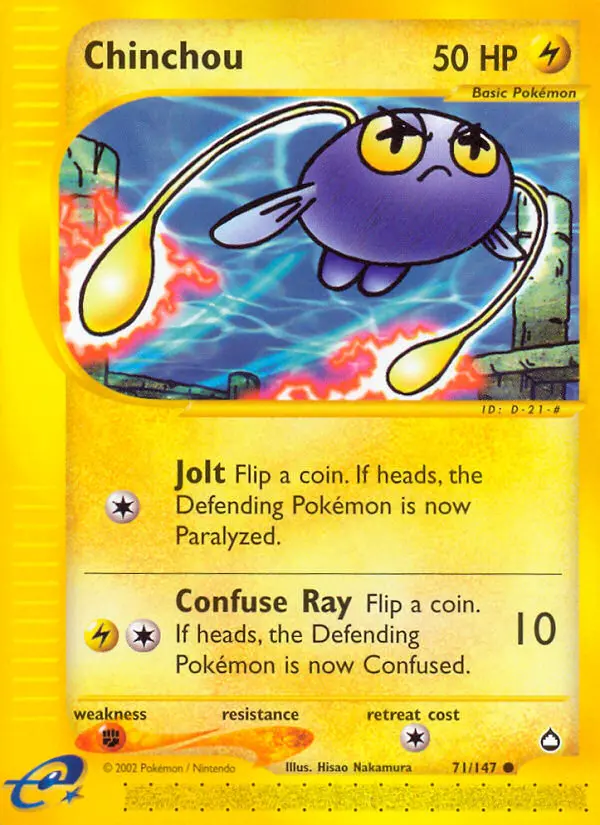 Chinchou, Pokémon card