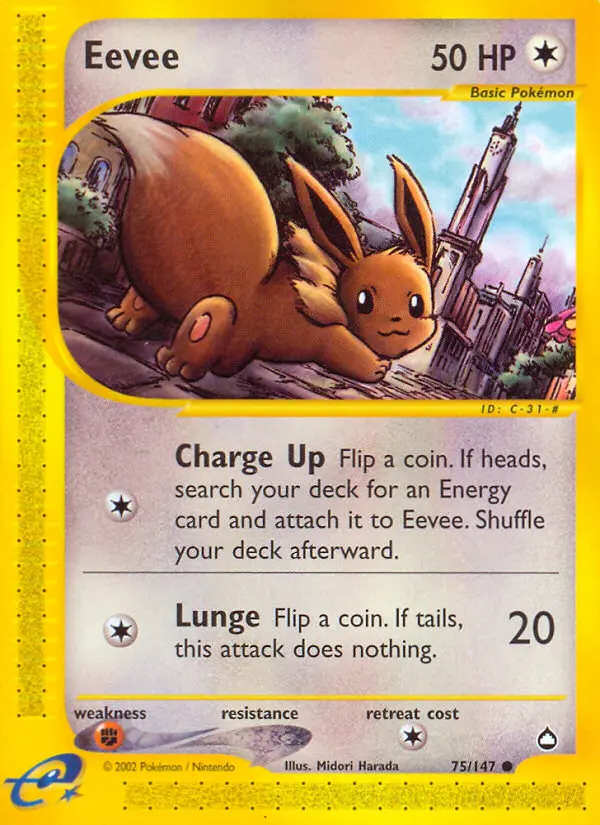 Eevee, Pokémon card
