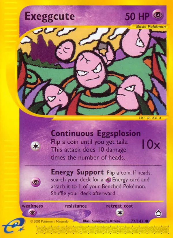 Exeggcute, Pokémon card