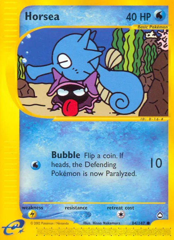 Horsea, Pokémon card