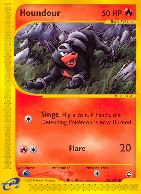 Houndour, Pokémon card
