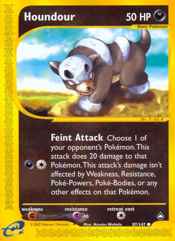 Houndour, Pokémon card