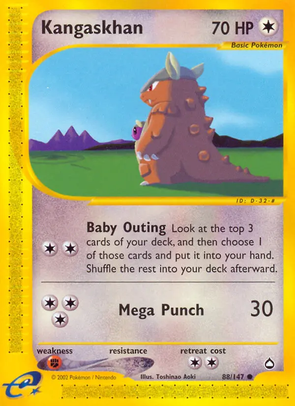 Kangaskhan, Pokémon card