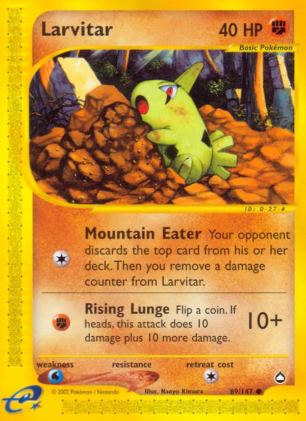 Larvitar, Pokémon card