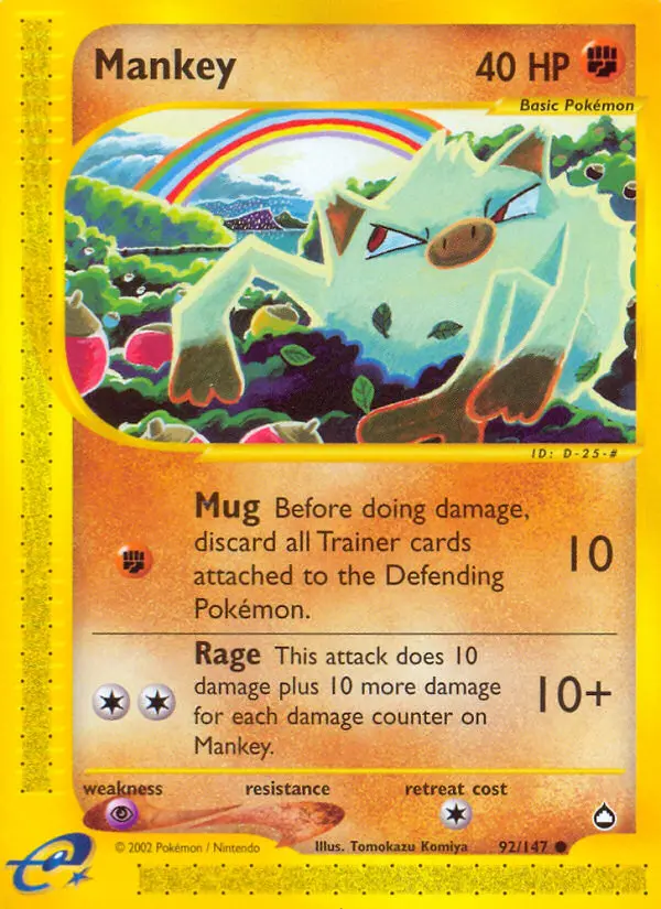 Mankey, Pokémon card
