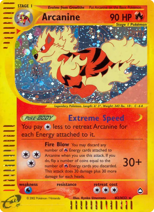 Arcanine, Pokémon card