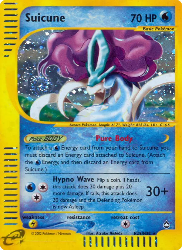 Suicune, Pokémon card