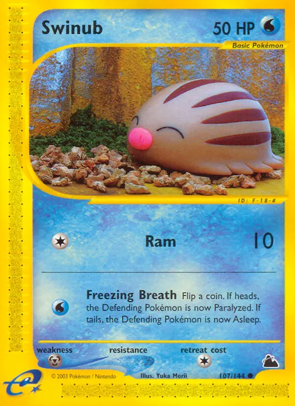 Swinub, Pokémon card