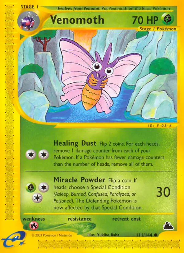 Venomoth, Pokémon card