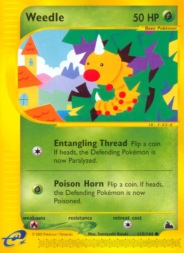 Weedle, Pokémon card