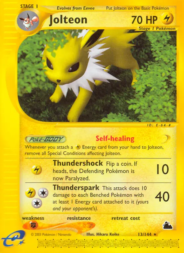 Jolteon, Pokémon card