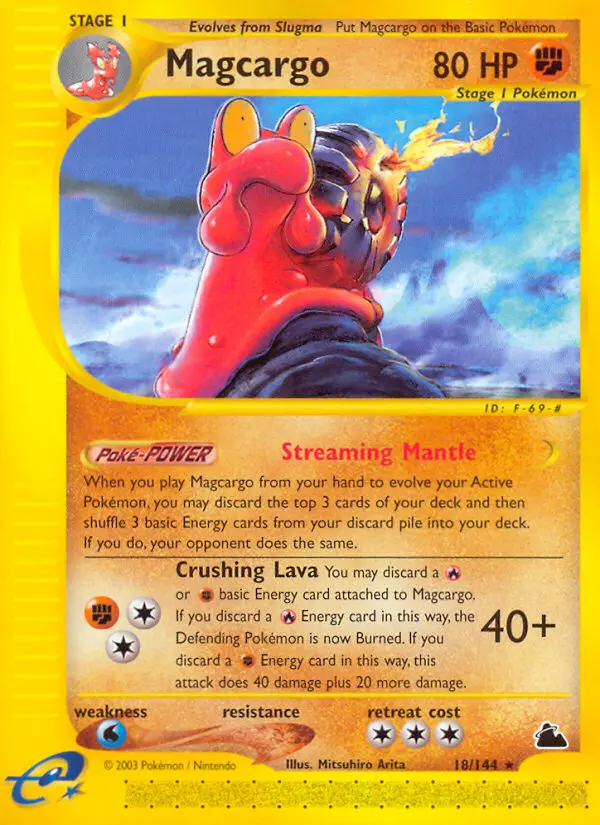 Magcargo, Pokémon card
