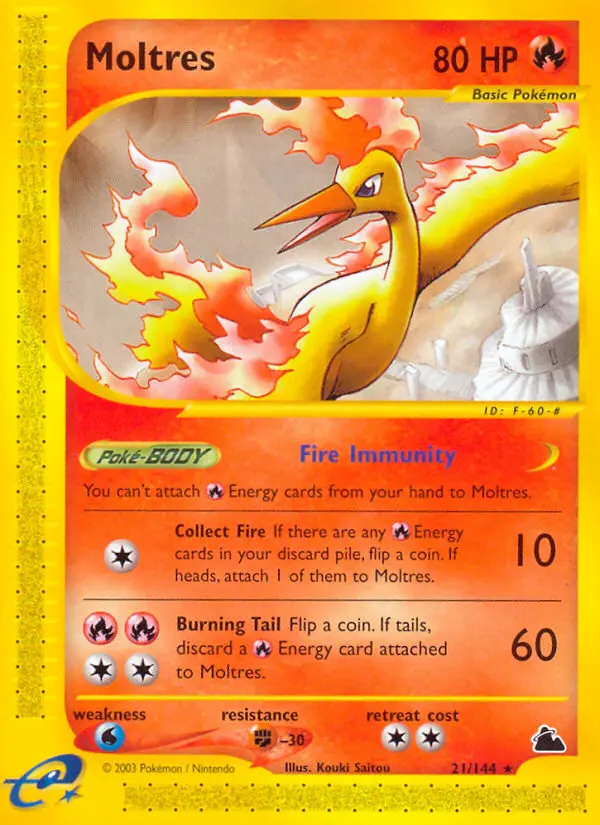 Moltres, Pokémon card