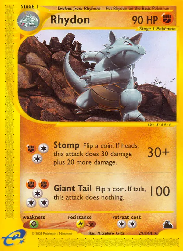 Rhydon, Pokémon card