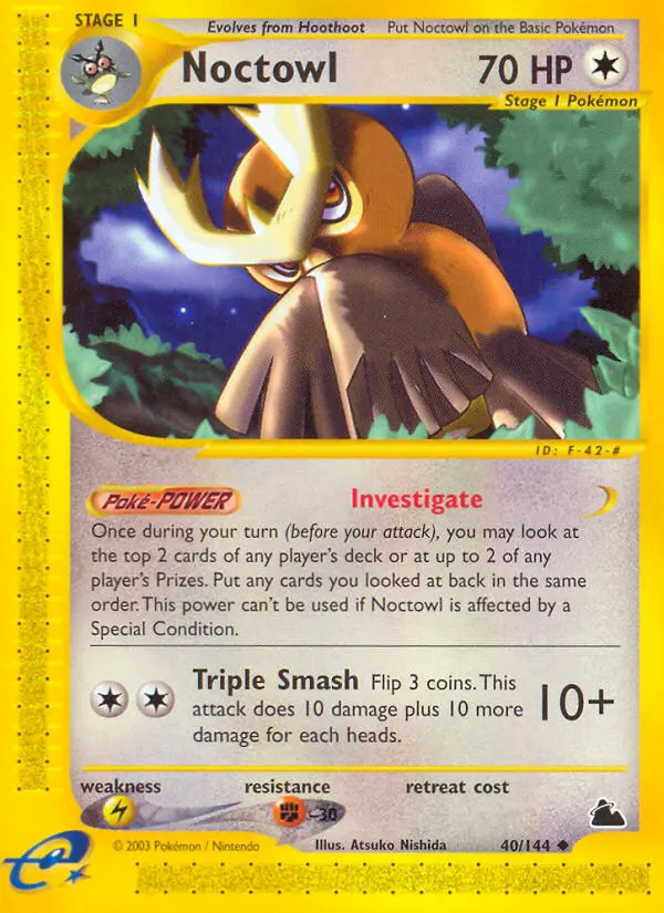 Noctowl, Pokémon card