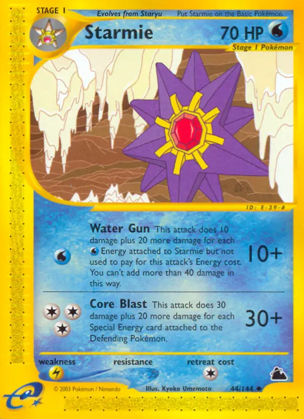 Starmie, Pokémon card