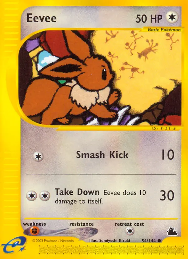 Eevee, Pokémon card