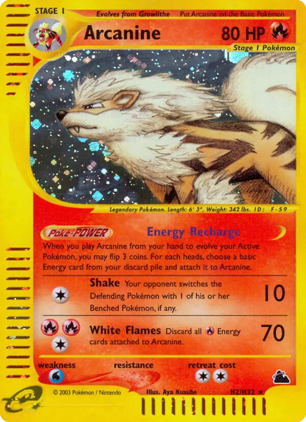 Arcanine, Pokémon card