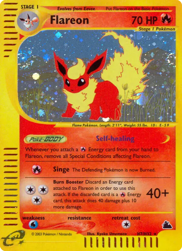 Flareon, Pokémon card