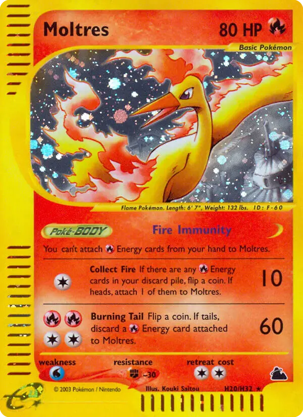 Moltres, Pokémon card