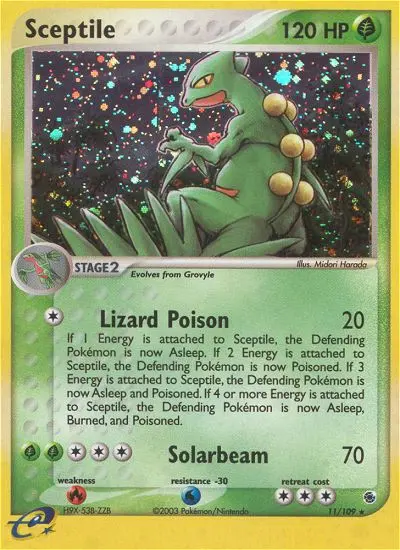 Sceptile, Pokémon card