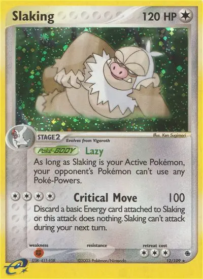 Slaking, Pokémon card