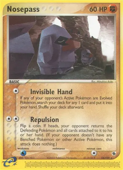 Nosepass, Pokémon card