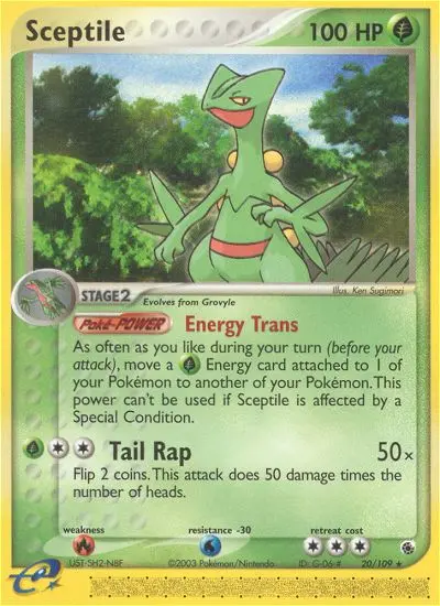 Sceptile, Pokémon card