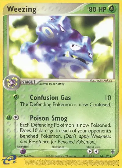 Weezing, Pokémon card