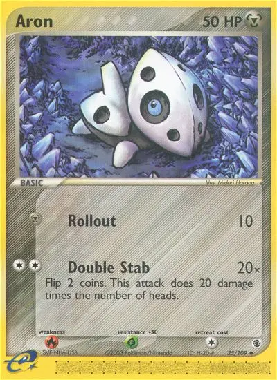 Aron, Pokémon card