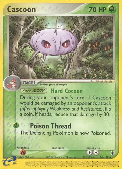 Cascoon, Pokémon card