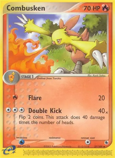 Combusken, Pokémon card