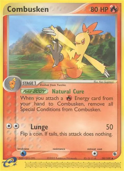 Combusken, Pokémon card