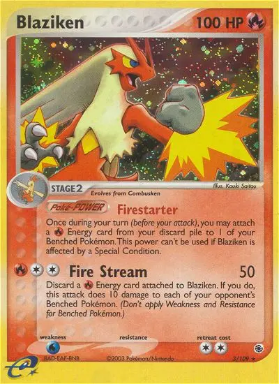 Blaziken, Pokémon card