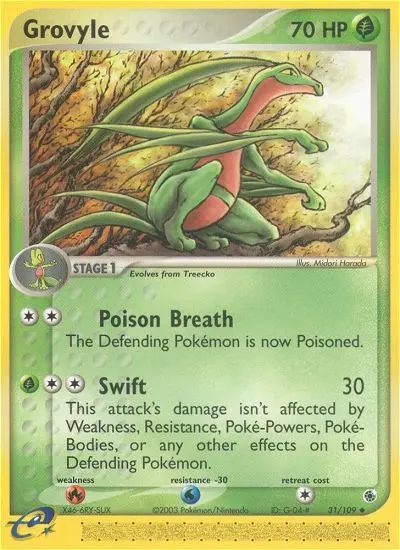 Grovyle, Pokémon card