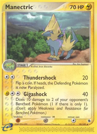 Manectric, Pokémon card
