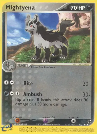 Mightyena, Pokémon card