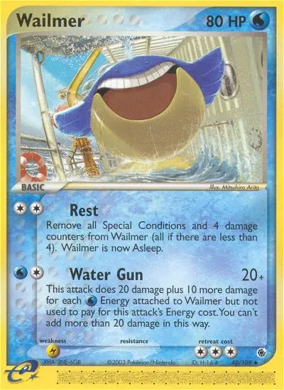 Wailmer, Pokémon card