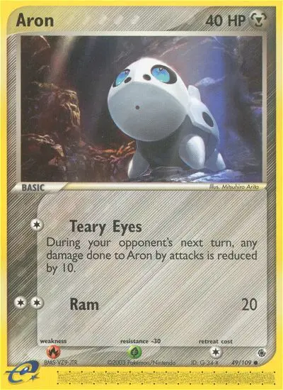 Aron, Pokémon card
