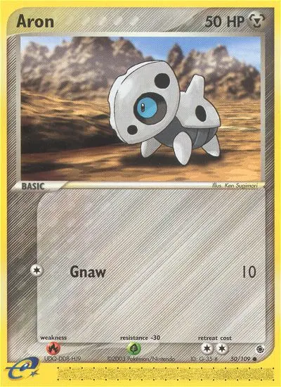 Aron, Pokémon card