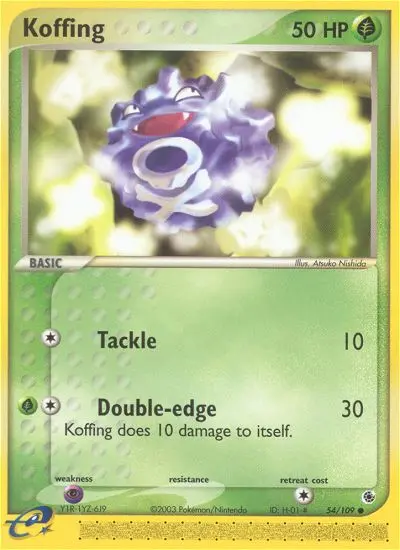 Koffing, Pokémon card