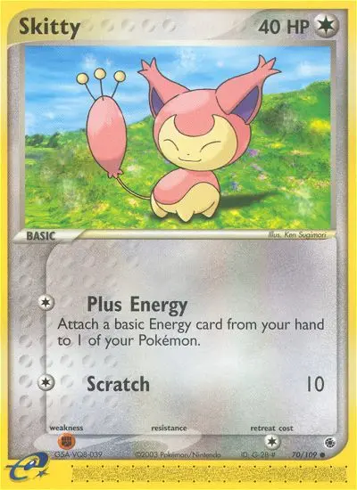 Skitty, Pokémon card