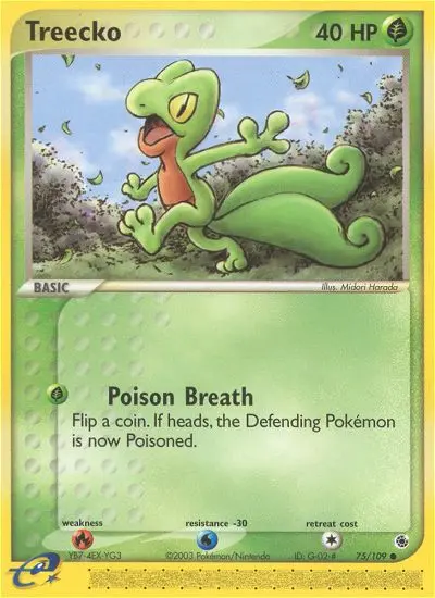 Treecko, Pokémon card