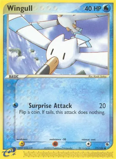 Wingull, Pokémon card