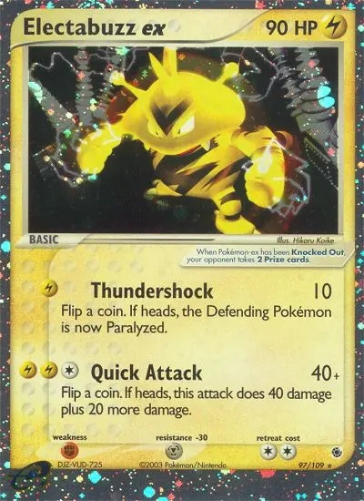 Electabuzz ex, Pokémon card