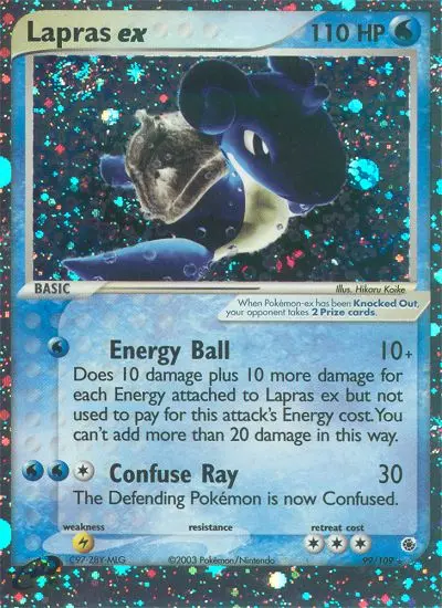 Lapras ex, Pokémon card