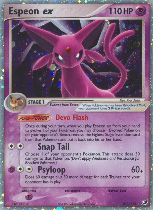 Espeon ex, Pokémon card