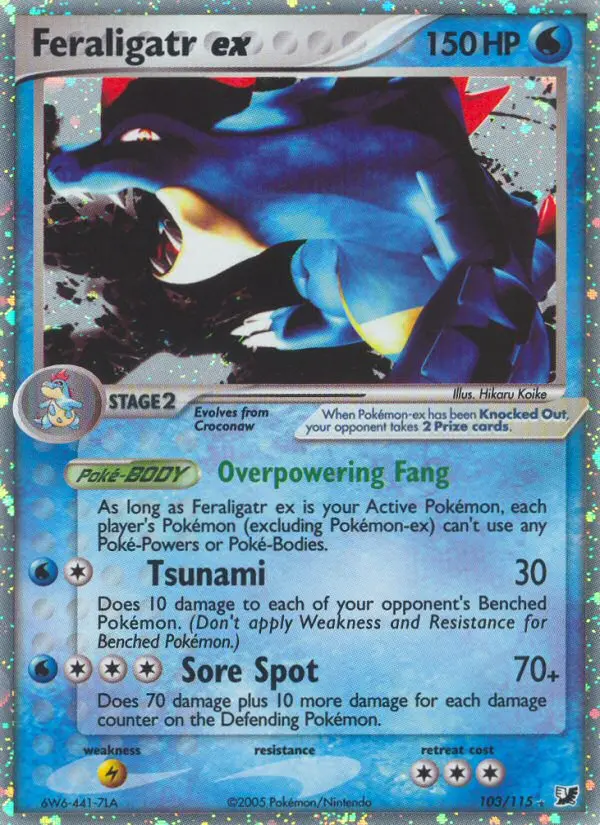 Feraligatr ex, Pokémon card